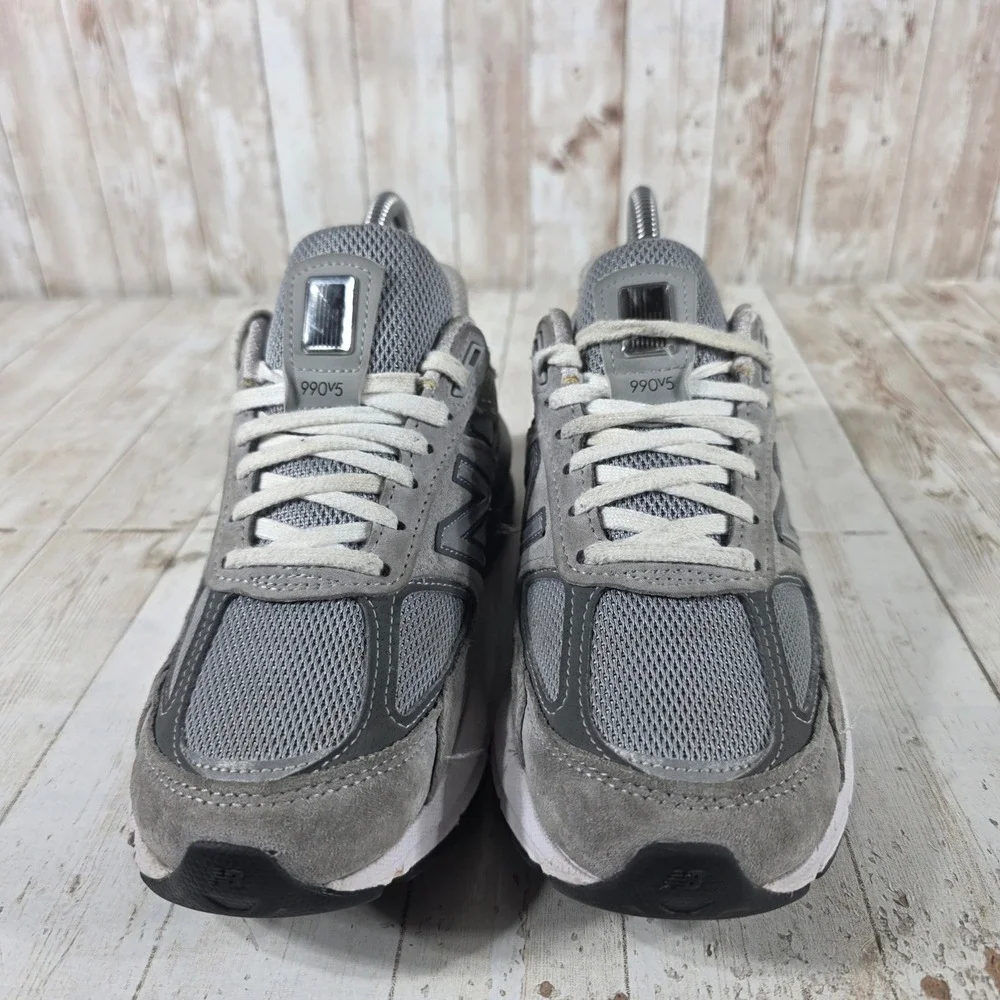 New Balance 990v5 Grey‎ Suede Mesh Running Shoes W990GL5 Womens 6 Made in USA_2
